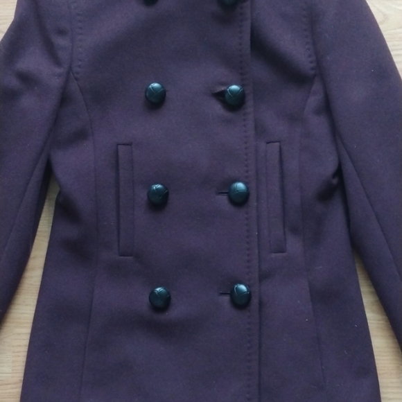Aritzia Babaton Howell Pea Coat in Plum | Size Small - Picture 3 of 9